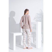 Etoile Pamuk Uzun Kol Kadın Pijama Takımı 98233