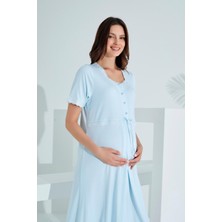 Etoile Bambu Dantel Detaylı Hamile Lohusa Gecelik 30251-30255