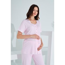 Etoile Bambu Dantel Detaylı Hamile Lohusa Pijama Takım 30256-30260