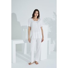 Etoile Bambu Dantel Detaylı Hamile Lohusa Pijama Takım 30241-30245