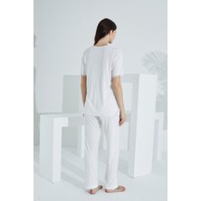 Etoile Bambu Dantel Detaylı Hamile Lohusa Pijama Takım 30241-30245