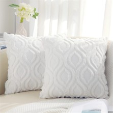 Danazeey Yumuşak Peluş Kısa Kadife Dekoratif Yastık Kapakları Atmak Yastık Kapakları Kanepe Yatak Odası Beyaz Için Boho Nötr Yastık Kabuk,наволочка (Yurt Dışından)