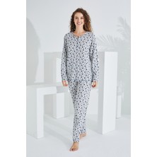 Etoile Pamuk Uzun Kol Kadın Pijama Takımı 98280