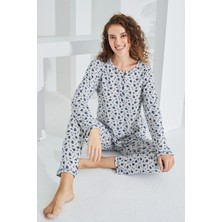 Etoile Pamuk Uzun Kol Kadın Pijama Takımı 98280