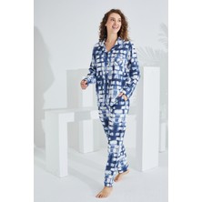 Etoile %100 Pamuk Uzun Kol Önden Düğmeli Kadın Pijama Takımı 98227