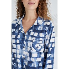 Etoile %100 Pamuk Uzun Kol Önden Düğmeli Kadın Pijama Takımı 98227