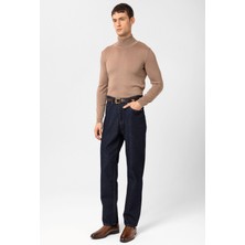 Antioch Koyu Mavi Yüksek Bel Regular Fit Erkek Kot Pantolon