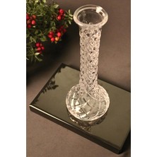 El Yapımı Burgu Model Cam Karanfil Gül Vazosu Prizma