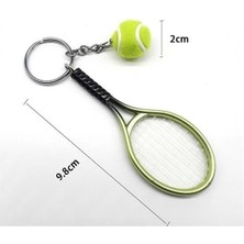 Kareem Gerçekçi Tenis Raketi Tasarımlı Şık Anahtarlık Kolye Çanta Süsü Tennis Keychain