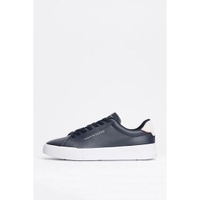Tommy Hilfiger Tommy Jeans Erkek Lacivert Pebble Grain Court Sneaker