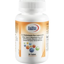 EuRho Vital A-Z Multivitamin Plus Lutein&Q10 Vitaminler, Mineraller, Lutein ve Koenzim Q10 İçeren Takviye Edici Gıda