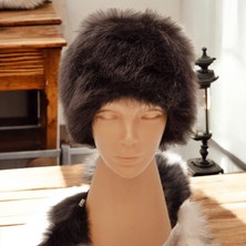 AbbasShop Toskanalı Bayan Deri Ushanka Ayarlanabilir Yumuşak Dokunuşlu Kışlık Şapka Börk Bere Siyah Renkli