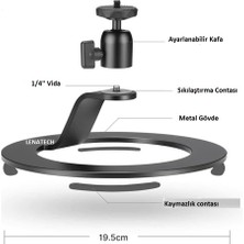 Lenatech Masaüstü Projeksiyon Standı (Siyah Metal)