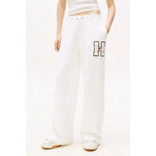 Tommy Hilfiger Tommy Jeans Kadın Beyaz Jogger Eşofman Altı