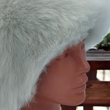 AbbasShop Toskanalı Bayan Deri Ushanka Ayarlanabilir Yumuşak Dokunuşlu Kışlık Şapka Börk Bere Krem Renkli