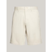 Tommy Hilfiger Erkek Marka Logolu Streç Pamuklu 1985 Kolleksiyonu Fermuar ve Düğme Kapamalı Iki Adet Açılı Yan Cepli Bej Kapri MW0MW23568-AEV