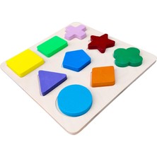 Hamaha Wooden Toys Doğal Ahşap Eğitici Oyuncak Yıldız Geometrik Şekiller Renkli Bultak HMH-086