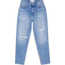 Kadın Marka Logolu Slim Fit Şık Görünüşlü Klasik 5 Cepli  Günlük Kullanıma Uygun Beyaz Jeans J20J223310-1AA