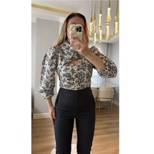 SHUGAA Kadın Tasarım Keten Bluz
