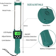 Echo Chicly Buğday, Mısır, Pirinç, Yer Fıstığı Için Dijital Tahıl Nem Ölçer Test Cihazı (Yurt Dışından)