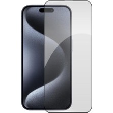 Mopal iPhone  15 Pro Uyumlu 6d Anti Statik Tam Kaplayan Darbe Dayanıklı Temperli Cam Ekran Koruyucu