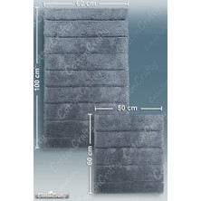 Cotton Crafty Pamuk Tafting Su Emici Banyo Paspas Seti, Banyo Halısı Soft 2 Li Set 60 x 100 - 60 x 50