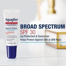 Aquaphor Lip Protectant + Sunscreen Broad Spectrum (Dudak Onarımı + Dudak Balsamı Güneş Koruyucu Uva/uvb) Spf 30 - 10 ml