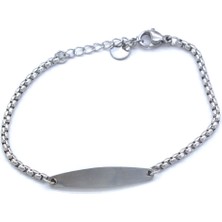 Bz 316L Çelik Isim Yazılabilen Zincir Bileklik BLK-992