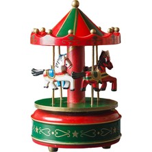 Noel Ahşap Atlı Müzik Kutusu Sevgililer Günü Hediyesi Için Noel Sağlam Yeşil (Yurt Dışından)
