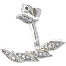 Bz 316L Çelik Zirkon Taşlı Kulak Altı Kadın Küpe UNK-774