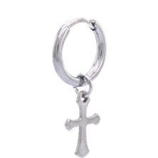 Bz 316L Çelik Unisex Tek Haç Küpe UNK-479