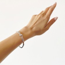 Bz 316L Çelik Zirkon Taşlı Spor Kelepçe BLZ-286
