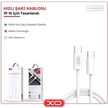 Xo 60W Pd Hızlı Fast Usb-C Type-C To Type-C Android iPhone Uyumlu Data Veri Şarj Kablosu NB-Q259