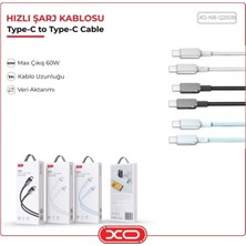 Xo 60W Quick Fast Hızlı Usb-C Type-C Android iPhone Macbook Uyumlu Hasır Data Şarj Kablosu NB-Q250B