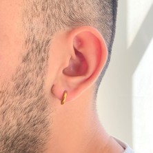 Bz Altın Kaplama 1,5 cm Halka Küpe UNK-709