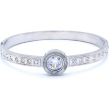 Bz 316L Çelik Zirkon Taşlı Kadın Spor Kelepçe BLZ-415