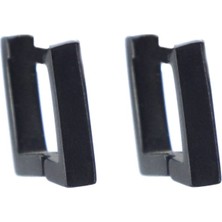 Bz 316L Çelik Siyah Kare Unisex Küpe UNK-662