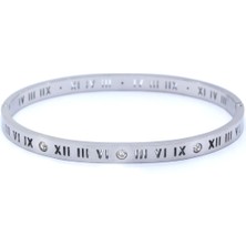 Bz 316L Çelik Roma Rakamlı Kadın Spor Kelepçe BLZ-413