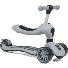Smart Oturaklı Çocuk Scooter 3 Tekerlekli Işıklı Scooter Yükseklik Ayarlı 1-5 Yaş
