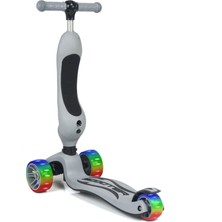 Smart Oturaklı Çocuk Scooter 3 Tekerlekli Işıklı Scooter Yükseklik Ayarlı 1-5 Yaş