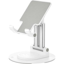 Xo C139 360 Derece Dönebilen Metal Açı Ayarlı Katlanabilir Masaüstü Ev Ofis Telefon Tablet Tutucu