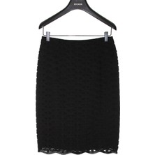 Escada  Ajurlu Orta Boy Siyah Pamuklu Kalem Etek