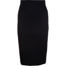 Escada  Fermuarlı Midi Boy Siyah Kalem Etek