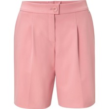 Escada Pile Detaylı Düğmeli Cepli Kısa Boy Klasik Şort