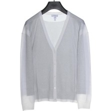 Escada Sport  Metalik Sim Baskılı Şeritli V Yaka Normal Boy Hırka