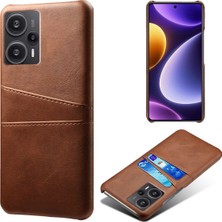 LR Joyful Xiaomi Redmi Note 12 Turbo/poco F5 5g Telefon Kılıfı Çift Kart Yuvaları Deri Kaplamalı Pc Telefon Kapağı (Yurt Dışından)