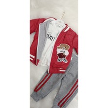 Egosh Kırmızı Yağmurluklu 3'lü Bebek Takım