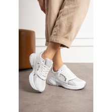 Parparastil Beyaz Rahat Kalıp Kadın Sneaker