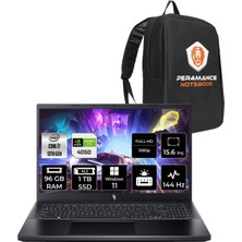 Acer Nitro V 15 Intel Core I7 13620H 96GB 1tb SSD RTX4050/6GB 15.6" Fhd 144Hz W11H Taşınabilir Bilgisayar & Per4 Çanta NHQNBEY005P378