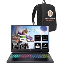 Acer Nitro 16 Amd Ryzen 7 8845HS 48GB 2tb SSD RTX4060/8GB 16" Qhd+ 165Hz Fdos Taşınabilir Bilgisayar & Per4 Çanta NHQSKEY001P329